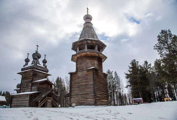 Museo Arquitectura Madera Malye Korely Arkhangelsk Rusia — Foto de Stock