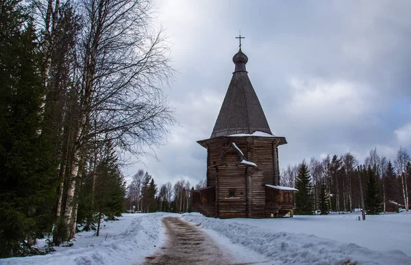 Musée Architecture Bois Malye Korely Arkhangelsk Russie — Photo