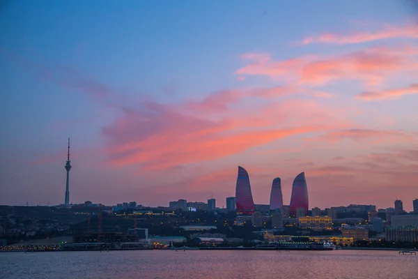 Flame Towers Baku Azerbaijan — Stock Photo, Image