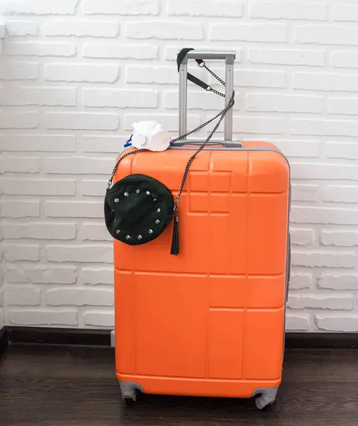 Travel Suitcase Things Dream Vacation Safe Travel Quarantine Lockdown 2020 — Stock Photo, Image