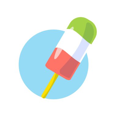 Dondurma vektör simgesi beyaz arkaplanda izole edildi. Basit düz stil.