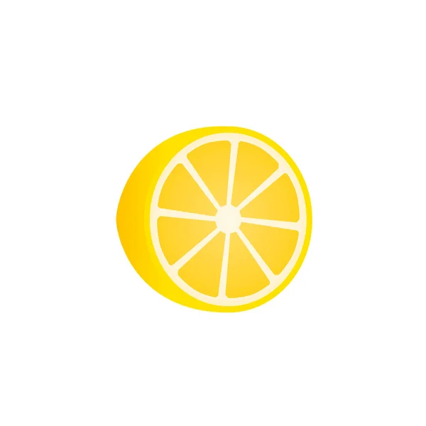 Icône vectorielle citron isolée sur fond blanc. Style plat simple. — Image vectorielle