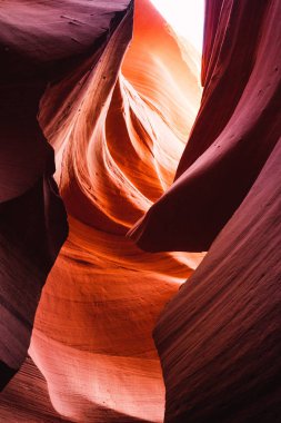 Renkli antilop Kanyonu Arizona kahverengi güzel rock dalgaları görünümünü