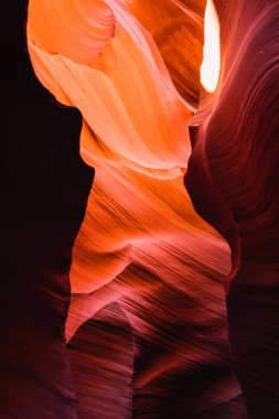 Arizona ünlü antilop Kanyonu dalgaların turuncu kaya güzel görünümü