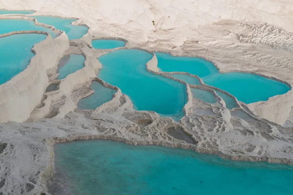 Beautiful Pamukkale natural travertine pools and terrace formations Stock Image