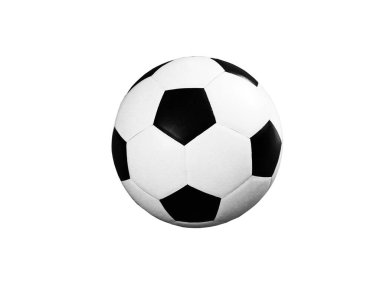 Futbol topu beyaz arka planı izole etti. Spor. futbol oyunu