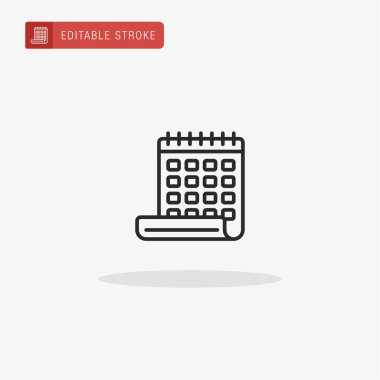 Takvim simgesi vektörü. Sunum için takvim simgesi.