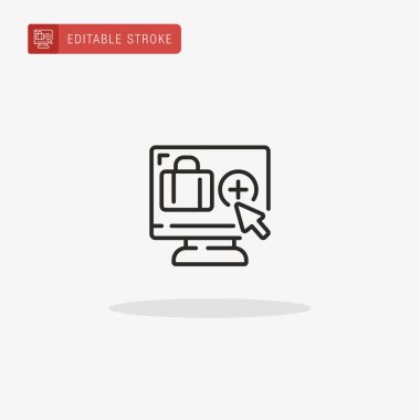 Bilgisayar simgesi vektörü. Sunum için bilgisayar simgesi.