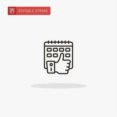 Takvim simgesi vektörü. Sunum için takvim simgesi.