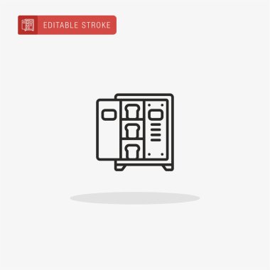 Fırın ikon vektörü. Sunum için fırın simgesi.