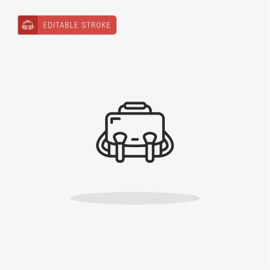 Torba simgesi vektörü. Sunum için torba simgesi.