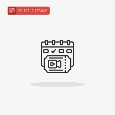 Takvim simgesi vektörü. Sunum için takvim simgesi.