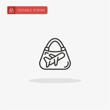 Torba simgesi vektörü. Sunum için torba simgesi.