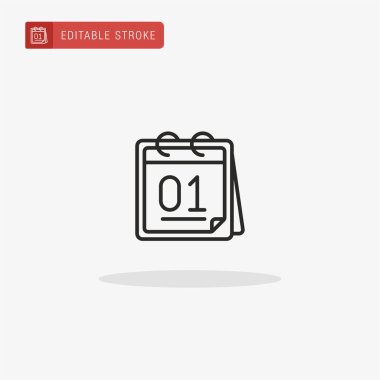 Takvim simgesi vektörü. Sunum için takvim simgesi.