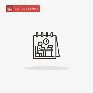 Takvim simgesi vektörü. Sunum için takvim simgesi.