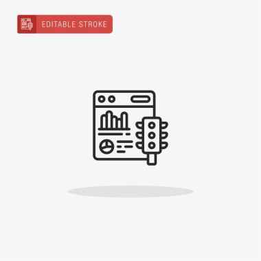 Tarayıcı simge vektörü. Sunum için tarayıcı simgesi.