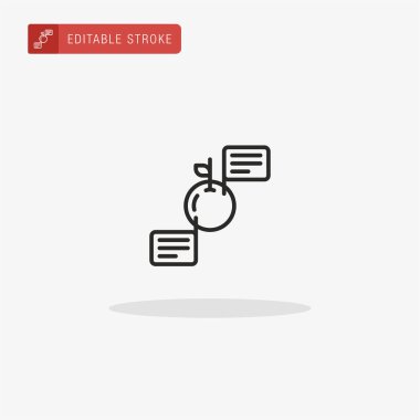 Turuncu ikon vektörü. Sunum için turuncu simge.