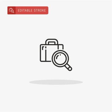 Çanta ikon vektörü. Sunum için bavul simgesi.