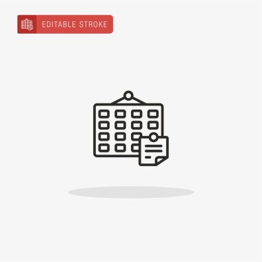 Takvim simgesi vektörü. Sunum için takvim simgesi.