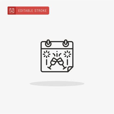 Takvim simgesi vektörü. Sunum için takvim simgesi.