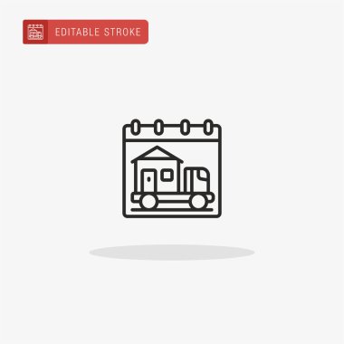 Takvim simgesi vektörü. Sunum için takvim simgesi.