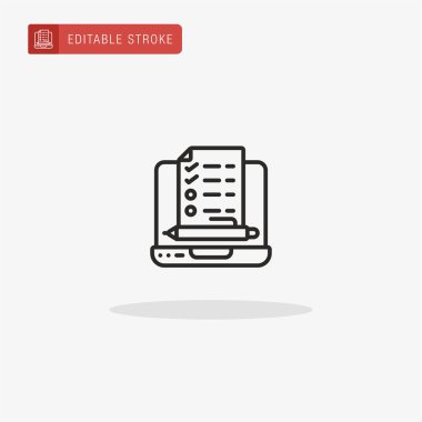 Dizüstü bilgisayar simgesi vektörü. Sunum için dizüstü simgesi.