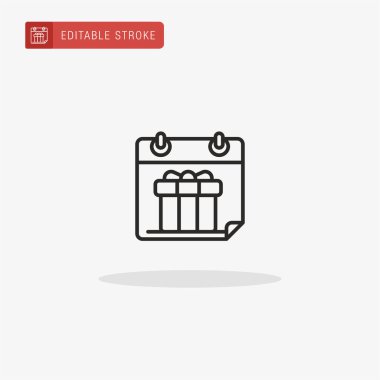 Takvim simgesi vektörü. Sunum için takvim simgesi.