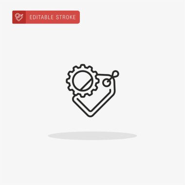 Etiket simgesi vektörü. Sunum için etiket simgesi.