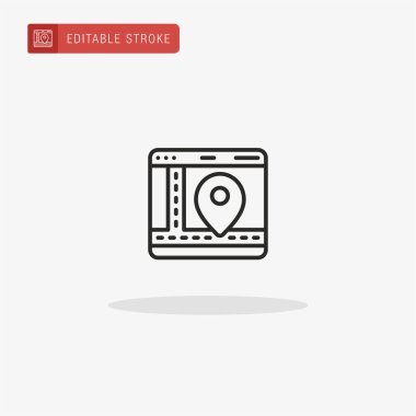 Simge vektörünü haritala. Sunum için harita simgesi.