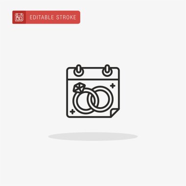 Takvim simgesi vektörü. Sunum için takvim simgesi.