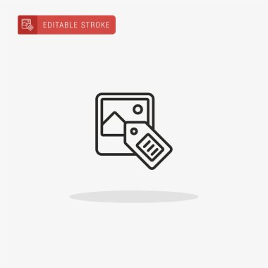 Resim simgesi vektörü. Sunum için resim simgesi.