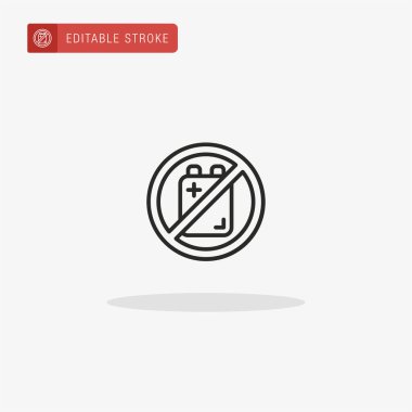 Batarya ikon vektörü. Sunum için pil simgesi.