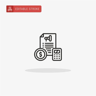 Pazarlama simgesi vektörü. Sunum için pazarlama simgesi.