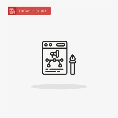 Web sitesi simge vektörü. Sunum için web sitesi simgesi.