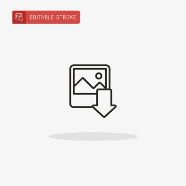 Resim simgesi vektörü. Sunum için resim simgesi.