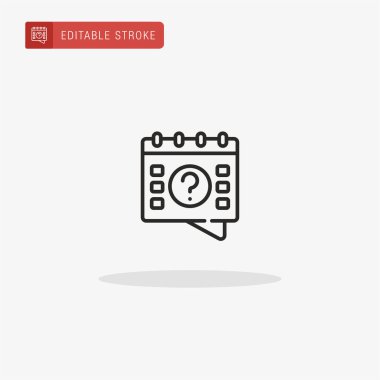 Takvim simgesi vektörü. Sunum için takvim simgesi.