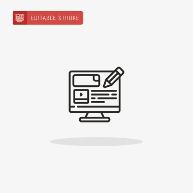 Bilgisayar simgesi vektörü. Sunum için bilgisayar simgesi.