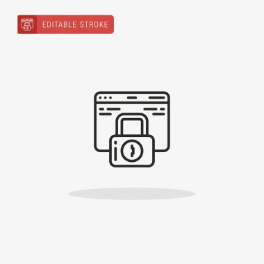 Tarayıcı simge vektörü. Sunum için tarayıcı simgesi.