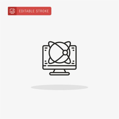 Masaüstü simgesi vektörü. Sunum için masaüstü simgesi.