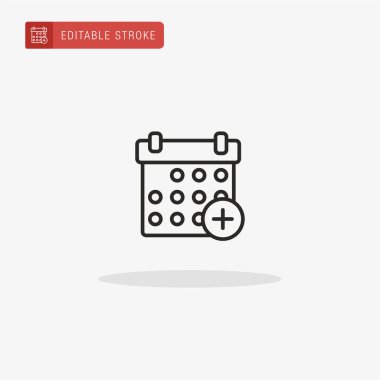 Takvim simgesi vektörü. Sunum için takvim simgesi.