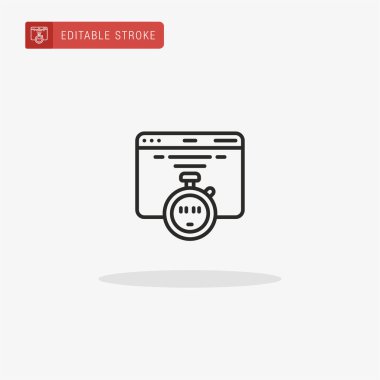 Tarayıcı simge vektörü. Sunum için tarayıcı simgesi.