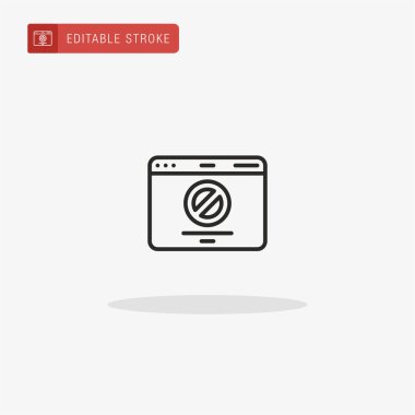 Tarayıcı simge vektörü. Sunum için tarayıcı simgesi.