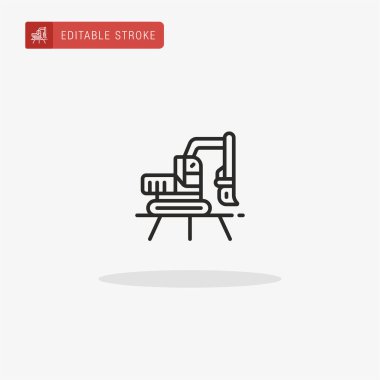 Kazıcı simgesi vektörü. Sunum için kazıcı simgesi.