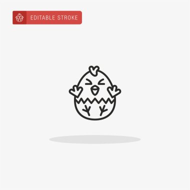 Chick ikon vektörü. Sunum için Chick simgesi.