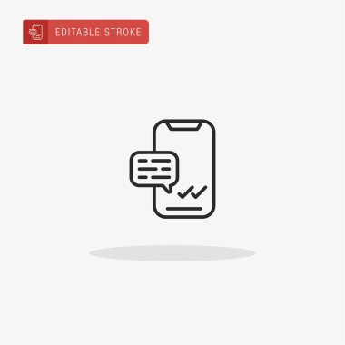 Mobil simge vektörü. Sunum için mobil simge.