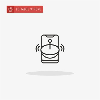 Uydu simgesi vektörü. Sunum için uydu simgesi.