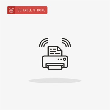 Yazıcı simgesi vektörü. Sunum için yazıcı simgesi.