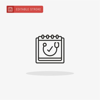 Takvim simgesi vektörü. Sunum için takvim simgesi.