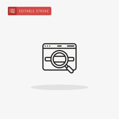 Tarayıcı simge vektörü. Sunum için tarayıcı simgesi.