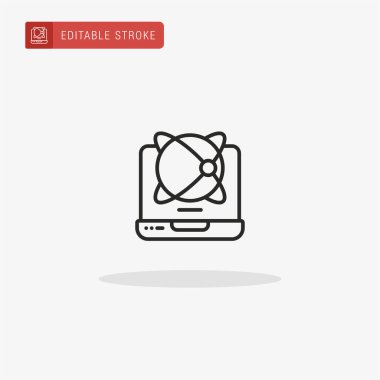 Dizüstü bilgisayar simgesi vektörü. Sunum için dizüstü simgesi.